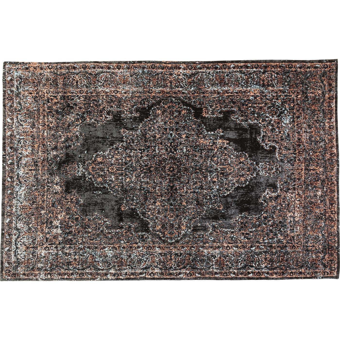 kare-design-teppich-kelim-pop-rockstar-schwarz-braun-300x200-cm image 1