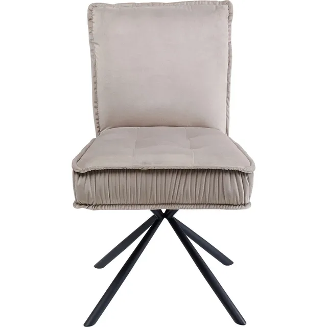 kare-design-stuhl-chelsea-grau-samtoptik-drehstuhl-91x50x60-cm image 1