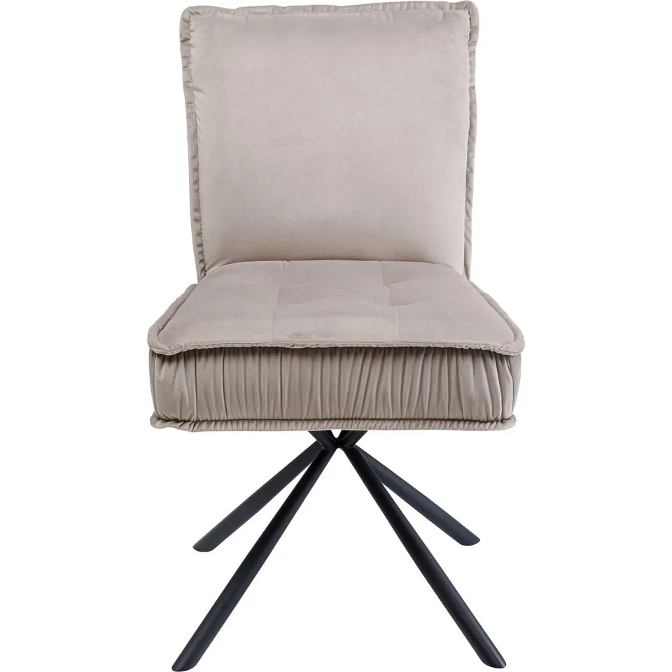 kare-design-stuhl-chelsea-grau-samtoptik-drehstuhl-91x50x60-cm image 1