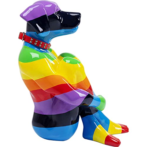 kare-design-deko-figur-sitting-dog-rainbow-mehrfarbig-80x45x66-cm image 8