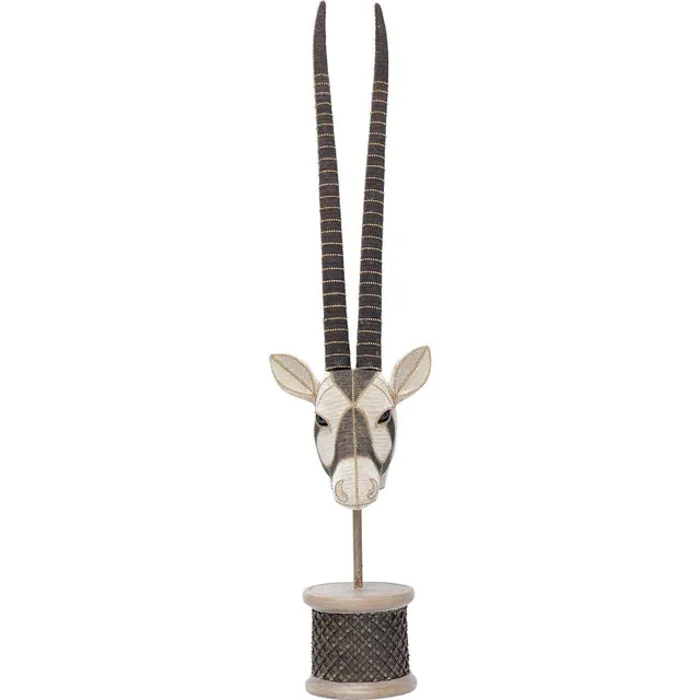 kare-design-antilopenkopf-perlen-wanddeko-76-cm image 1