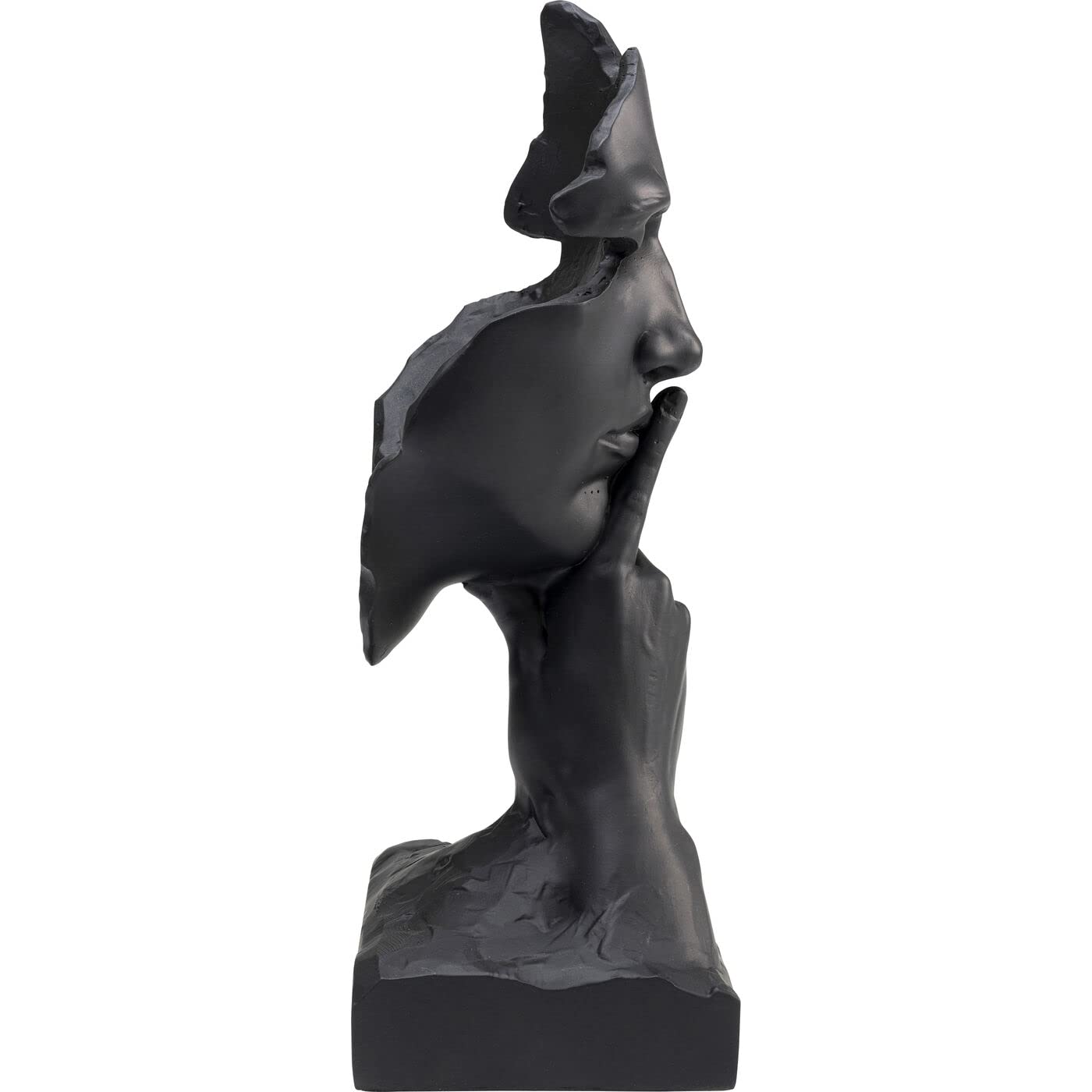 kare-design-quiet-face-deko-objekt-schwarz-31x13x11-cm-skulptur image 4