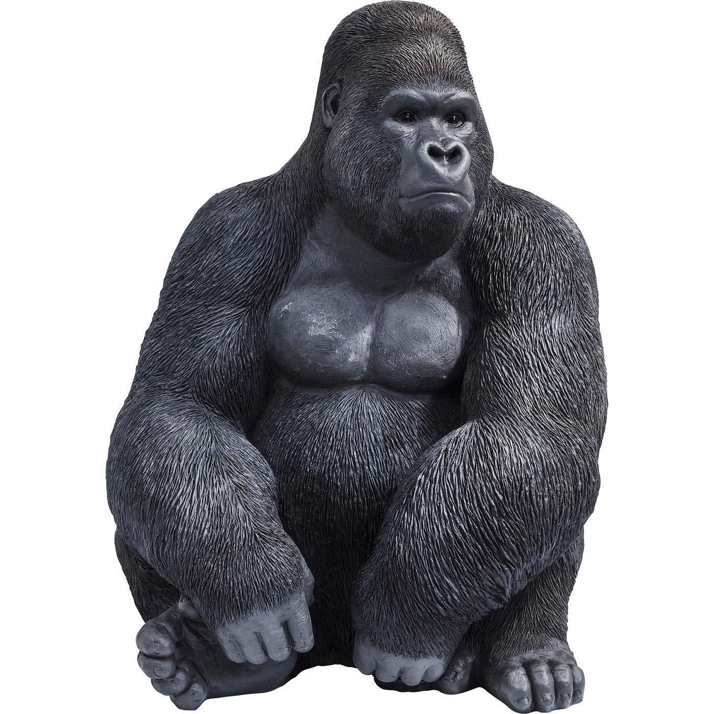 kare-design-deko-figur-monkey-gorilla-schwarz-39x30x28-cm-handbemalt image 8