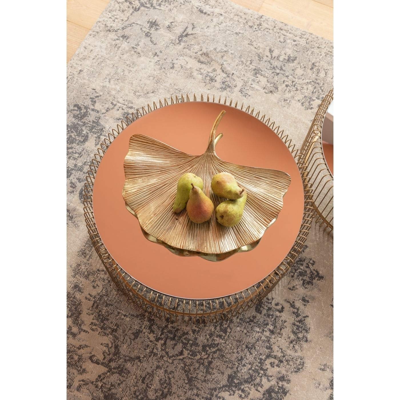 kare-design-wandschmuck-ginkgo-leaf-wei-gold-44x50x8-cm image 2
