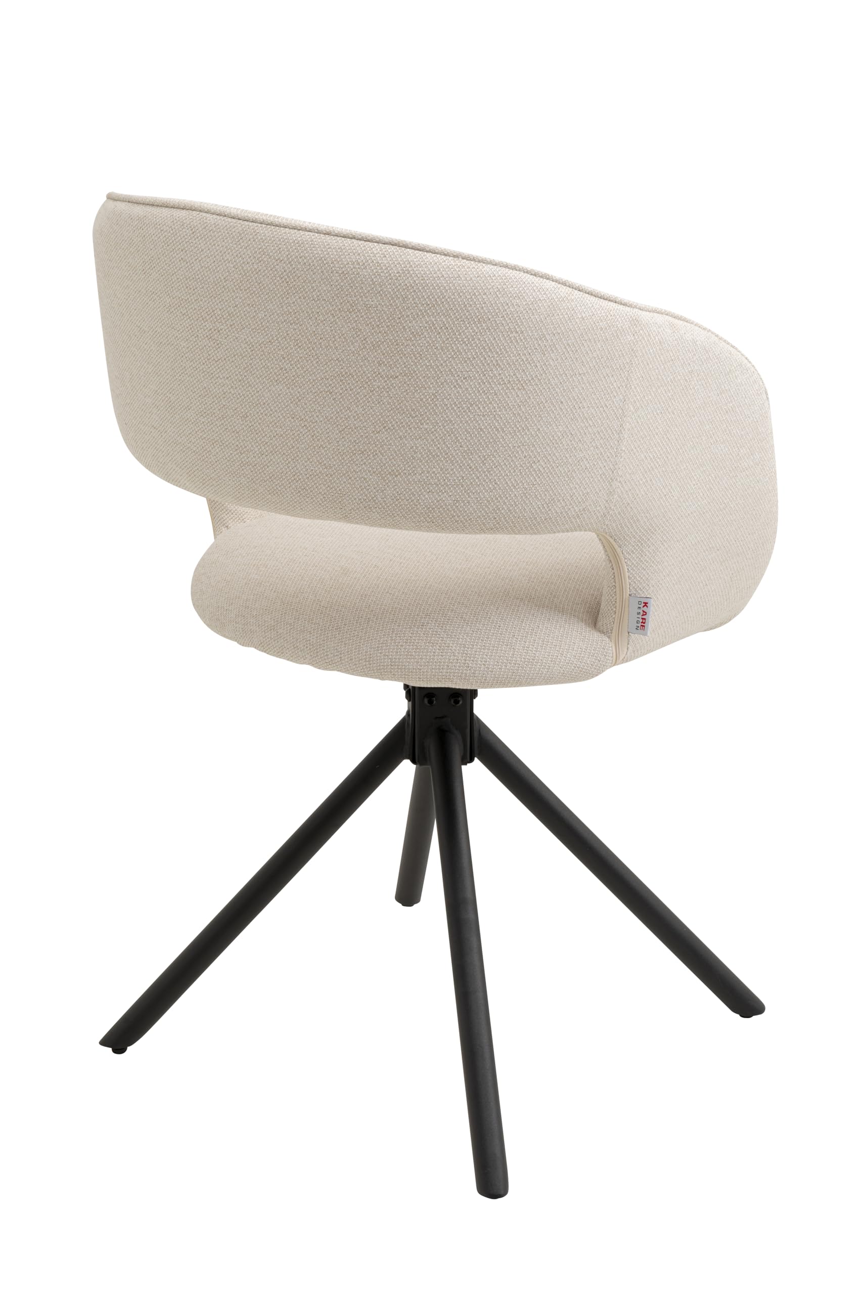 kare-design-drehstuhl-gina-schwarz-beige-80x54x53-cm-drehbar image 6