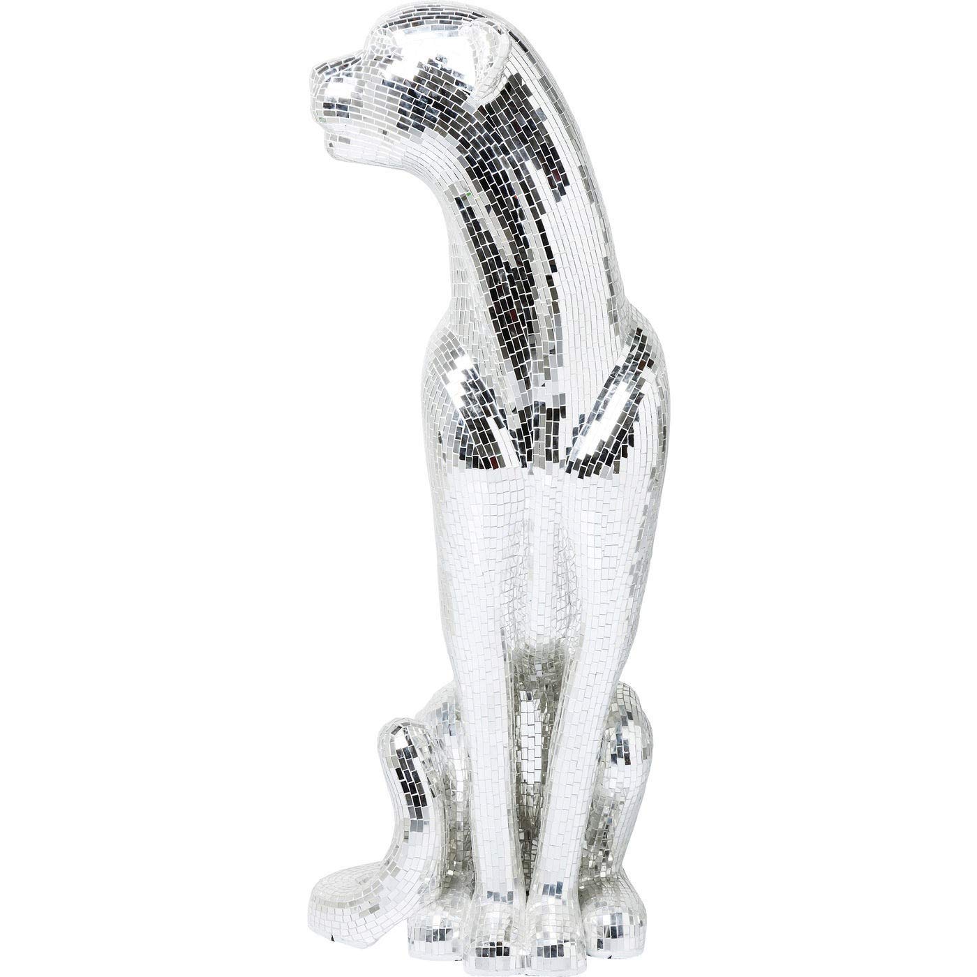 kare-design-welcome-panther-links-xl-silber-mosaik-dekofigur-150x68x55-cm image 4