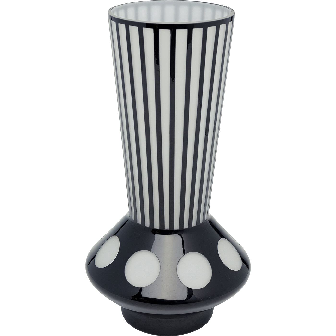 kare-design-vase-brillar-45-cm-glasvase-schwarz-wei-mit-polka-dots image 8