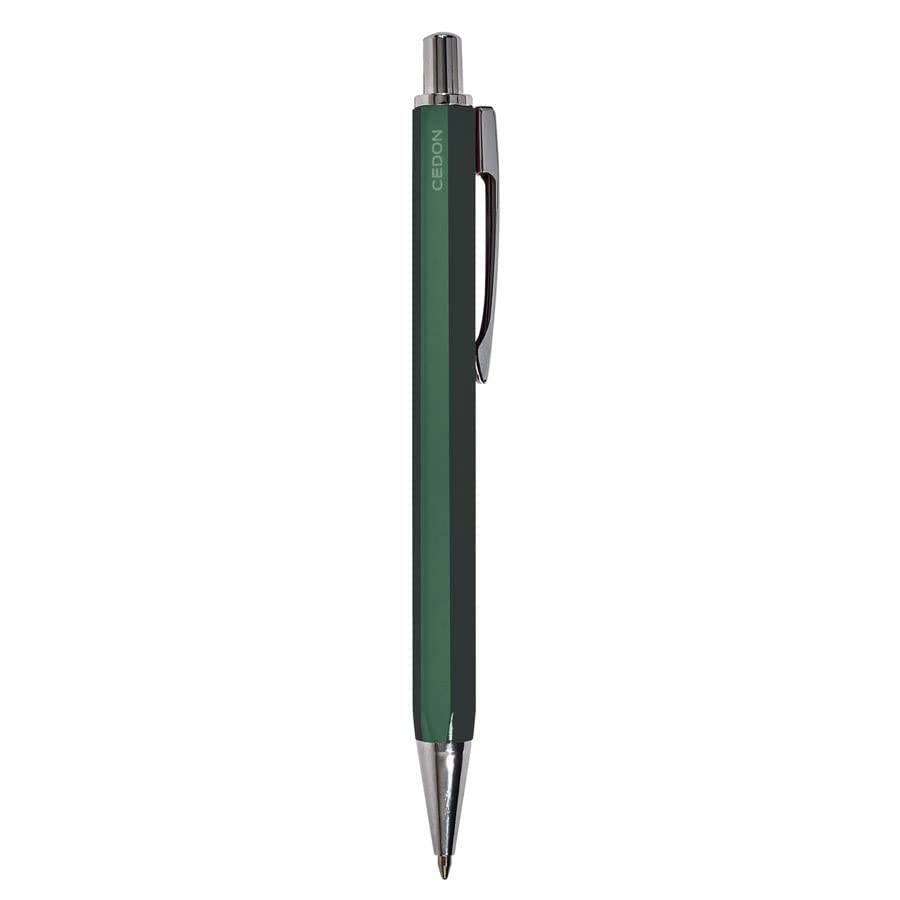 cedon-kugelschreiber-dunkelgr-n-aluminium-sechskant image 1
