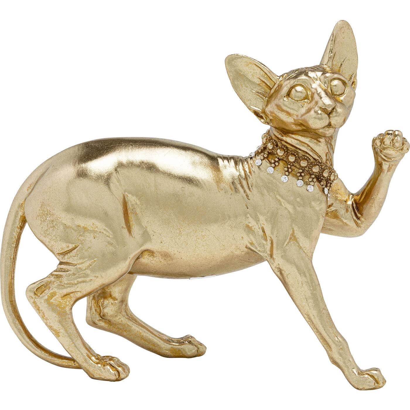 kare-design-standing-cat-audrey-deko-figur-29-cm-gold image 1