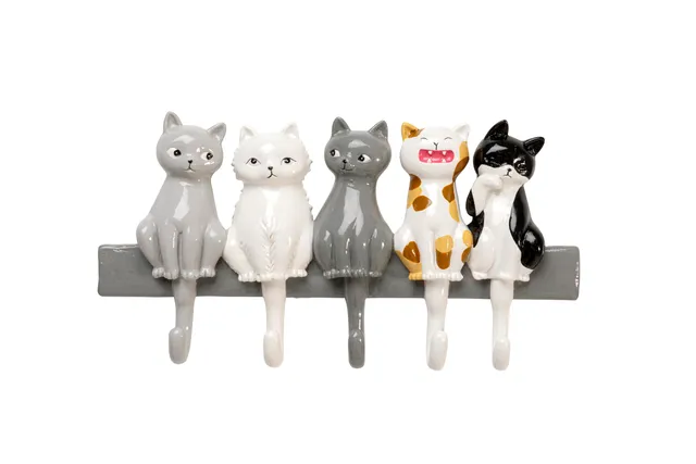 kare-design-wandgarderobe-sinning-cats-35-cm-garderobenleiste-mit-5-haken image 1