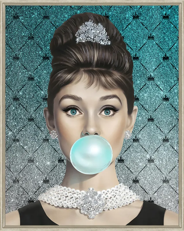 kare-design-muse-bubble-diva-leinwandbild-50x40-cm-mehrfarbig-mit-rahmen image 1