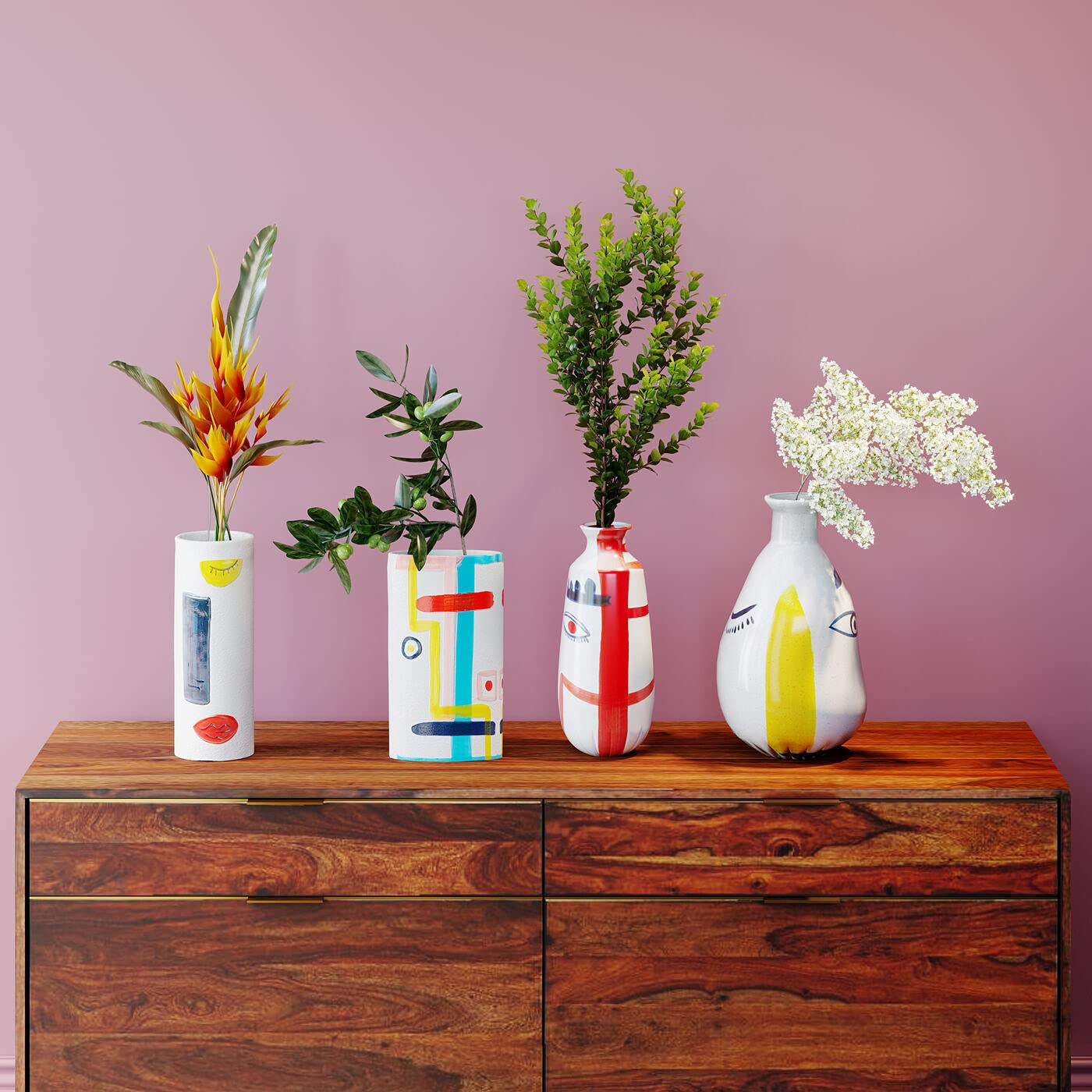 kare-design-art-face-keramikvase-wei-mehrfarbig-23-cm image 3
