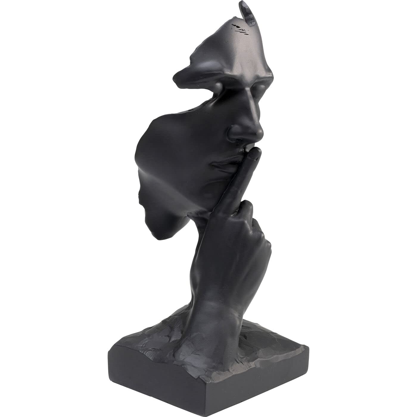 kare-design-quiet-face-deko-objekt-schwarz-31x13x11-cm-skulptur image 3