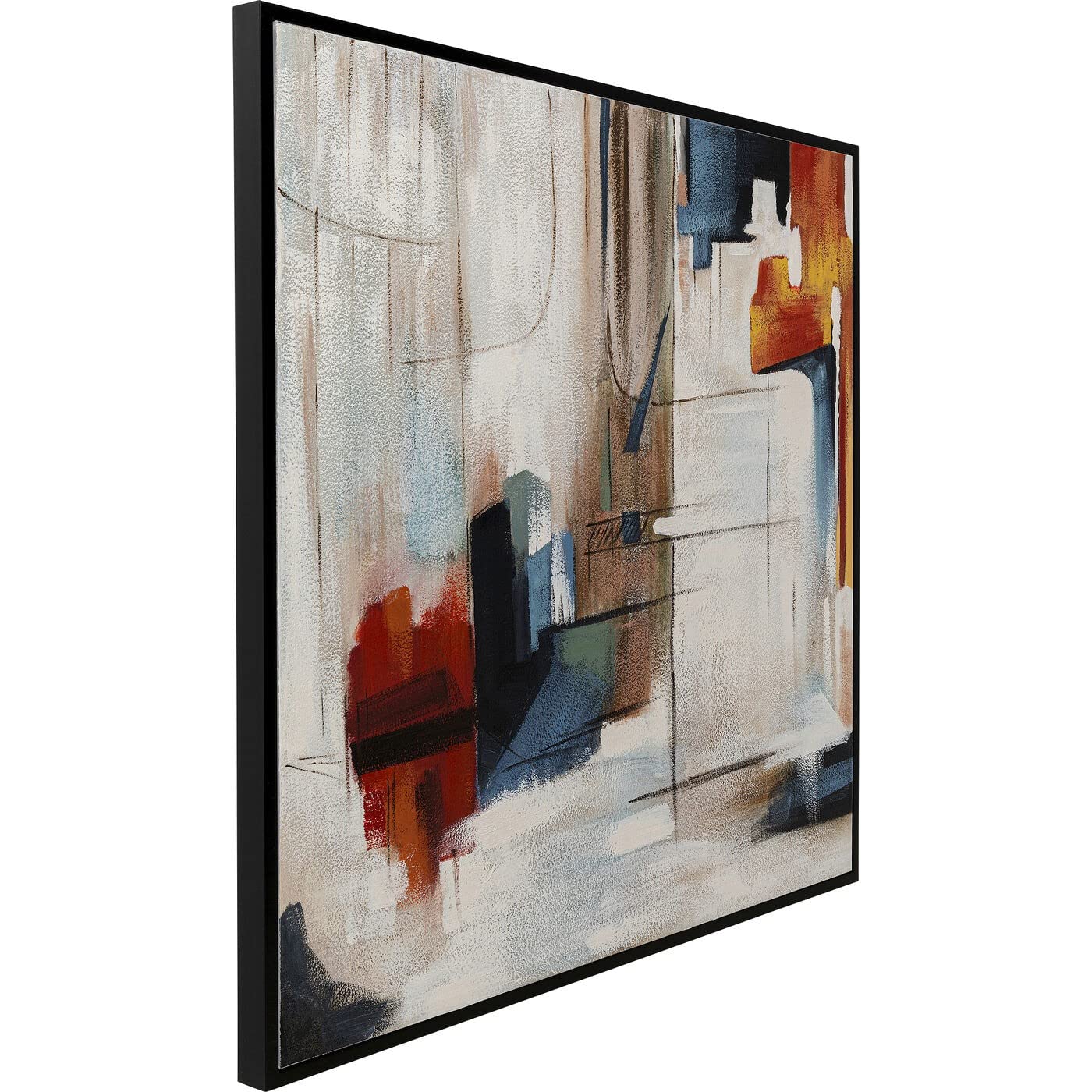 kare-design-bild-visione-obliquo-leinwand-mit-rahmen-100x100x4-cm-mehrfarbig image 4