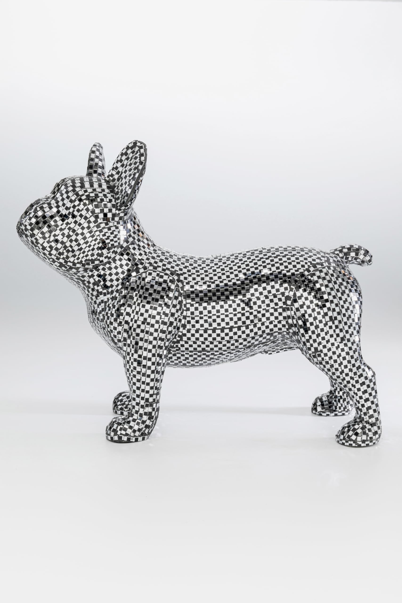kare-design-deko-figur-bulldog-disco-verspiegelt-36x45x19-cm image 1