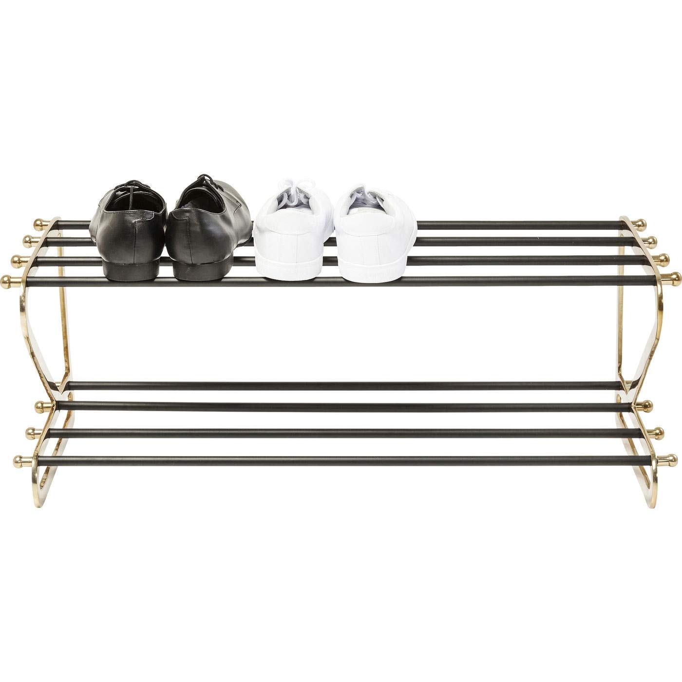 kare-design-schuhregal-walk-small-schwarz-gold-34x84x31-cm image 1