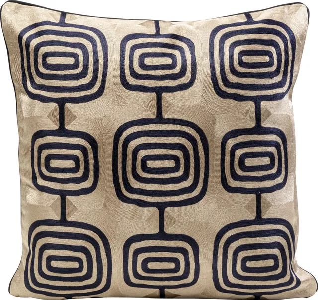 kare-design-kissen-catena-square-beige-schwarz-50x50-cm image 1