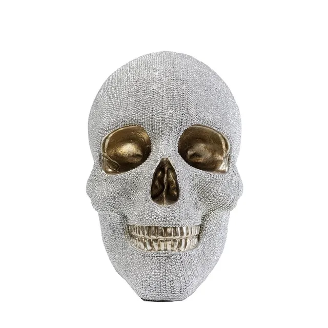 kare-design-spardose-skull-crystals-wei-gold-17x14x23-cm image 1
