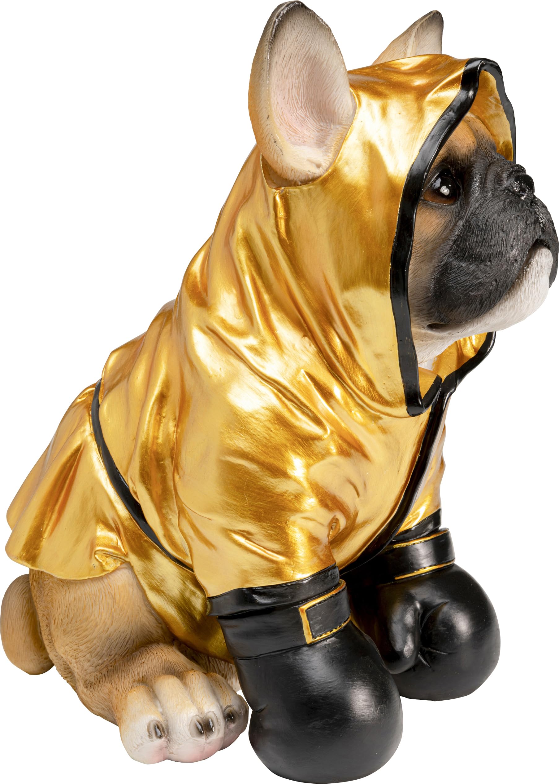 kare-design-spardose-boxing-dog-spardose-26-cm-schwarz-gold-boxer-hund-handbemal image 2