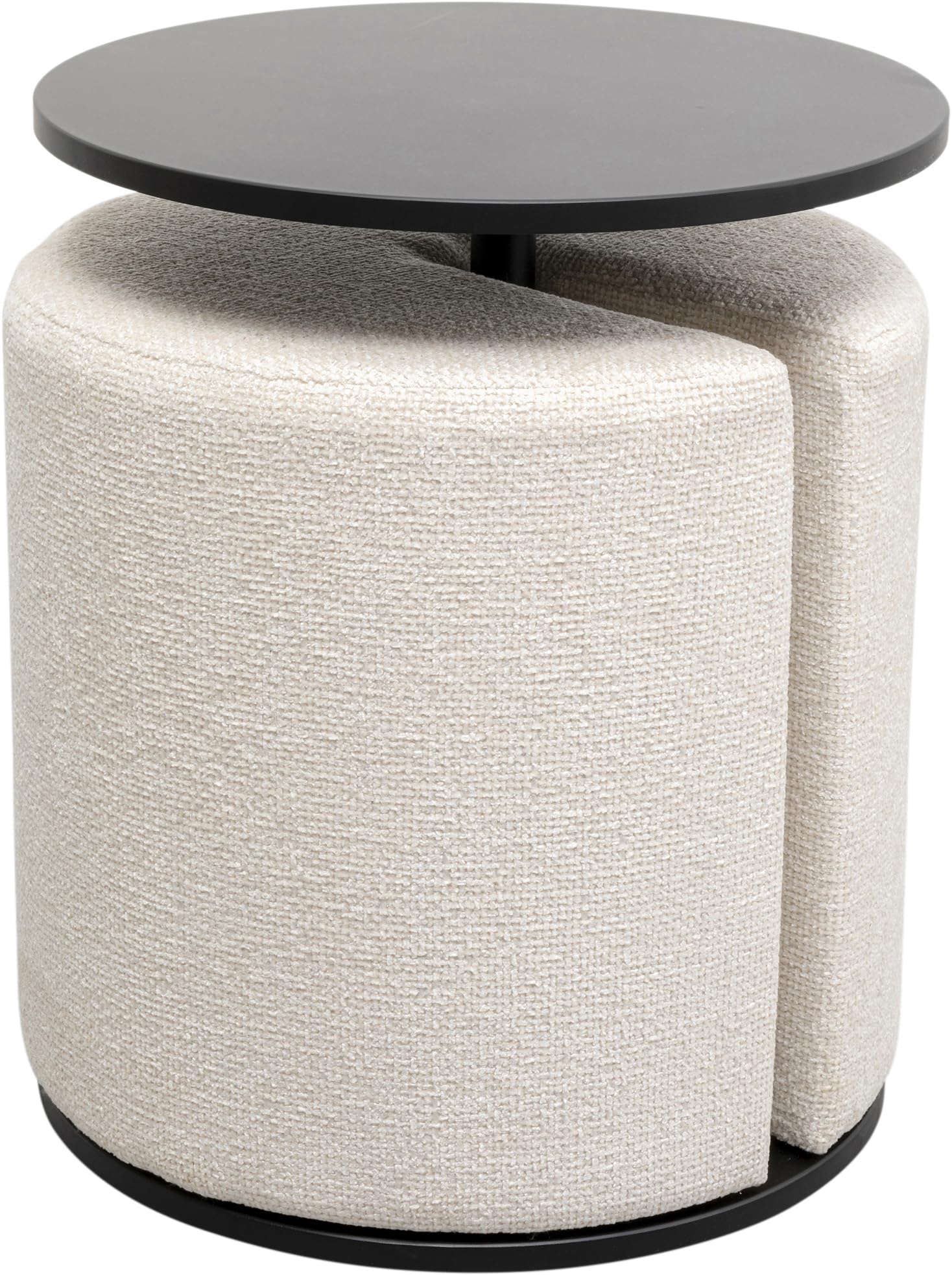 kare-design-better-together-beistelltisch-mit-hocker-2-teilig-creme-schwarz-53x4 image 1
