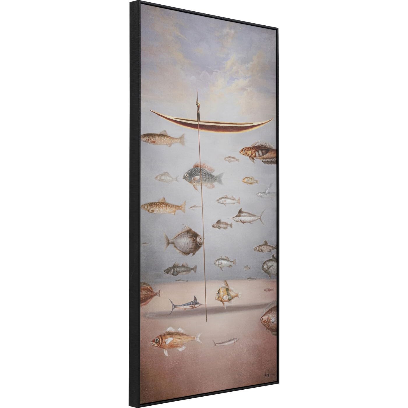 kare-design-bild-cloud-fisherman-boat-120x60x3-5-cm-blau-rosa-mit-massivholz-rah image 5