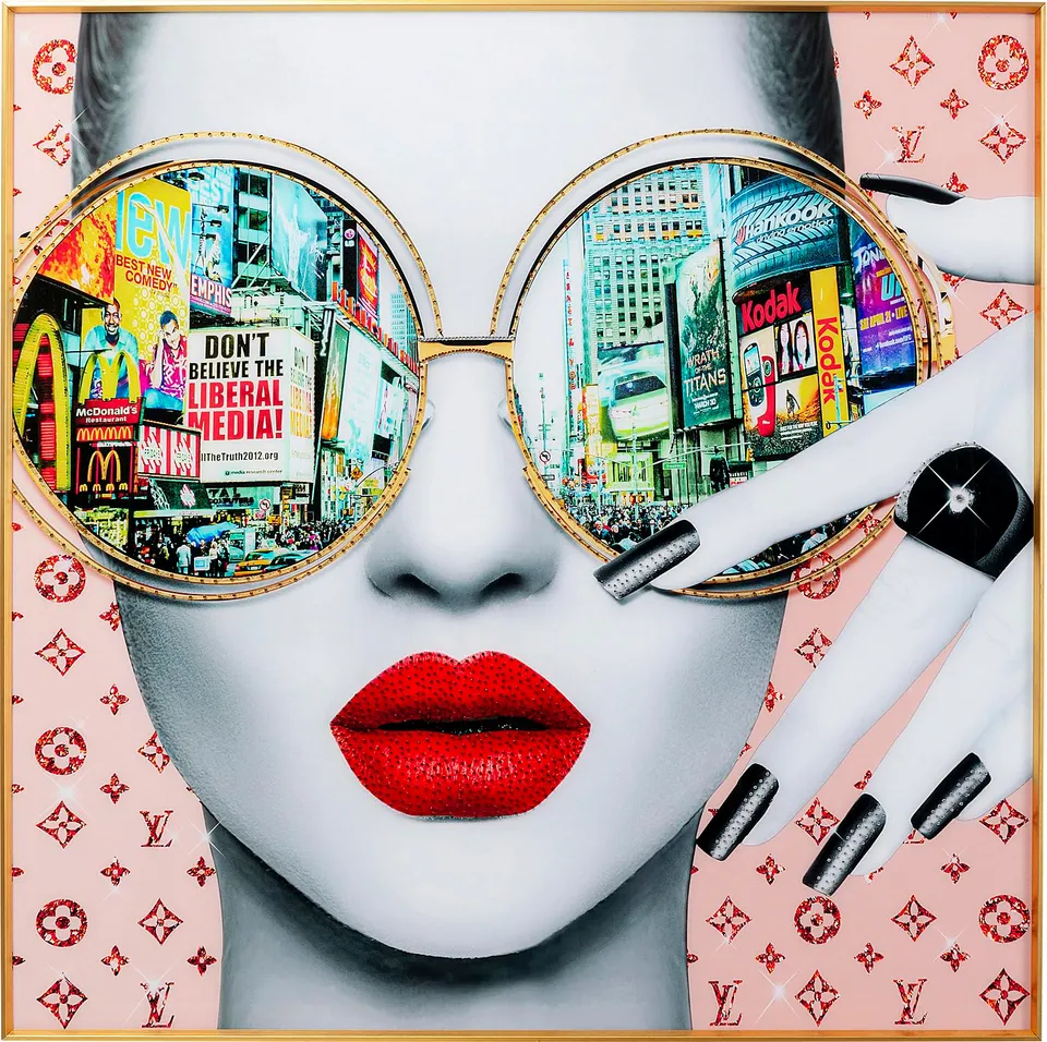 kare-design-wandbild-times-square-view-bunt-120x120-cm image 1