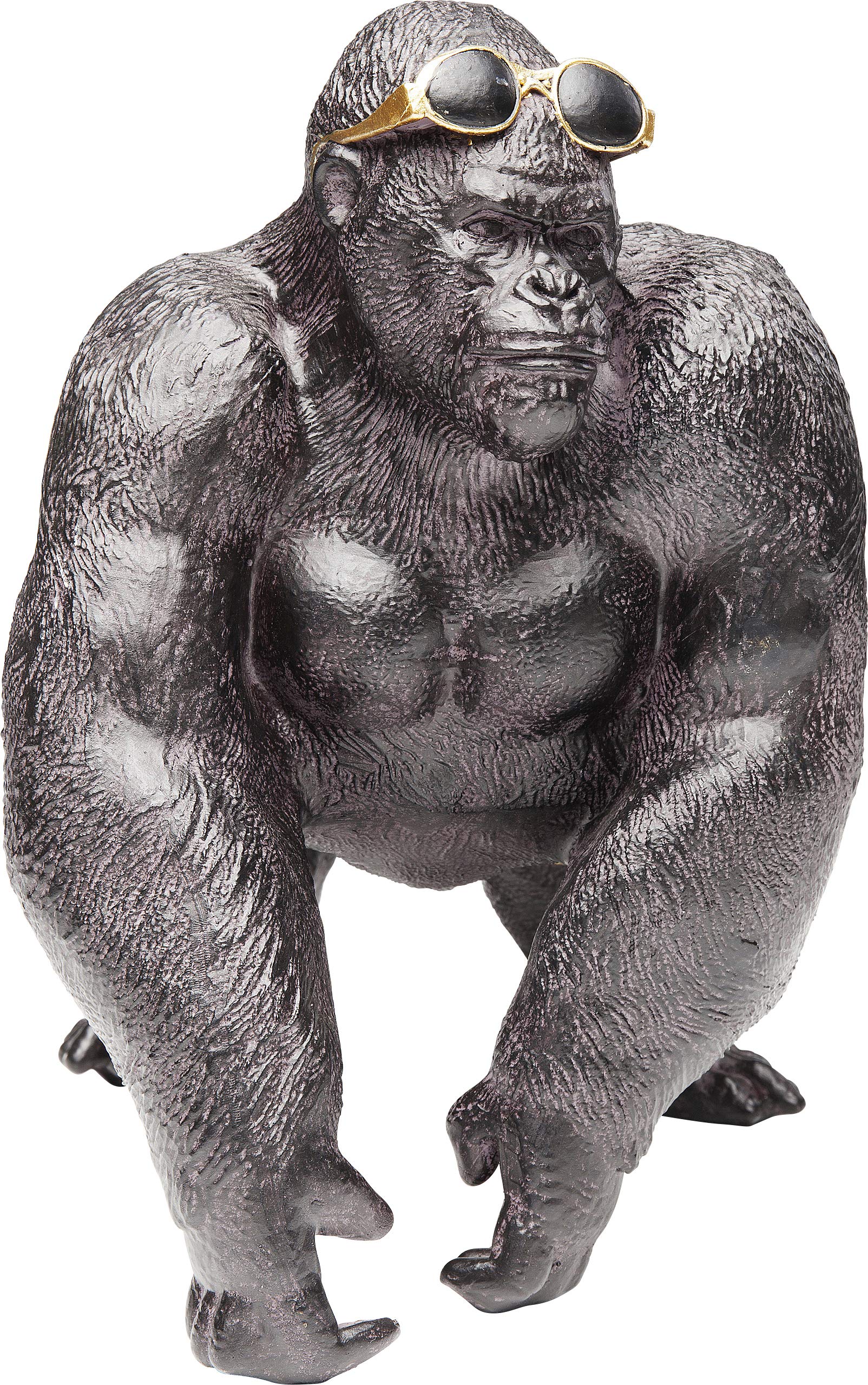 kare-design-monkey-beach-deko-figur-gorilla-schwarz-20-cm image 1