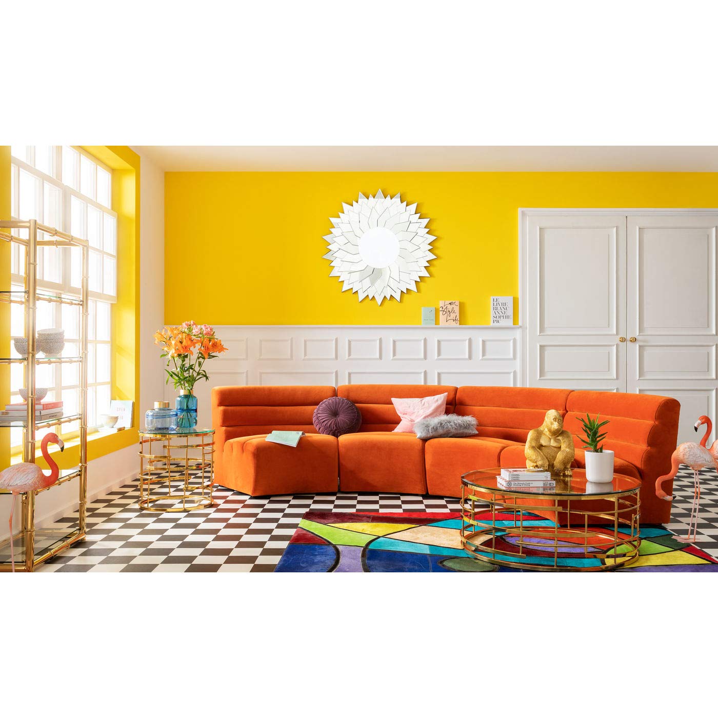 kare-design-sunflower-sonnenspiegel-wandspiegel-gold-rund-120-cm image 4