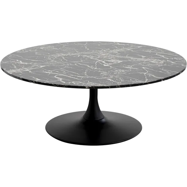kare-design-schickeria-couchtisch-marmor-schwarz-110cm-rund image 1