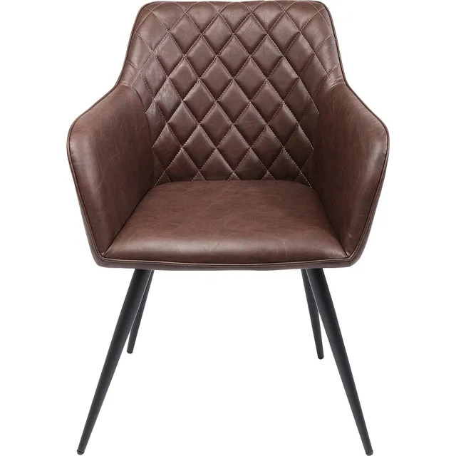 kare-design-armlehnstuhl-san-remo-braun-kunstleder-79x59x61-cm image 1