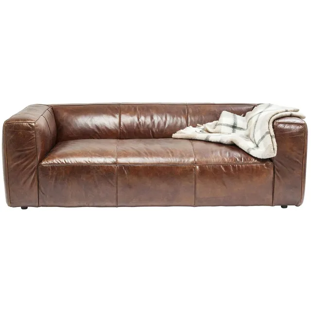 kare-design-sofa-cubetto-2-5-sitzer-vintage-ledersofa-braun-220-cm image 1