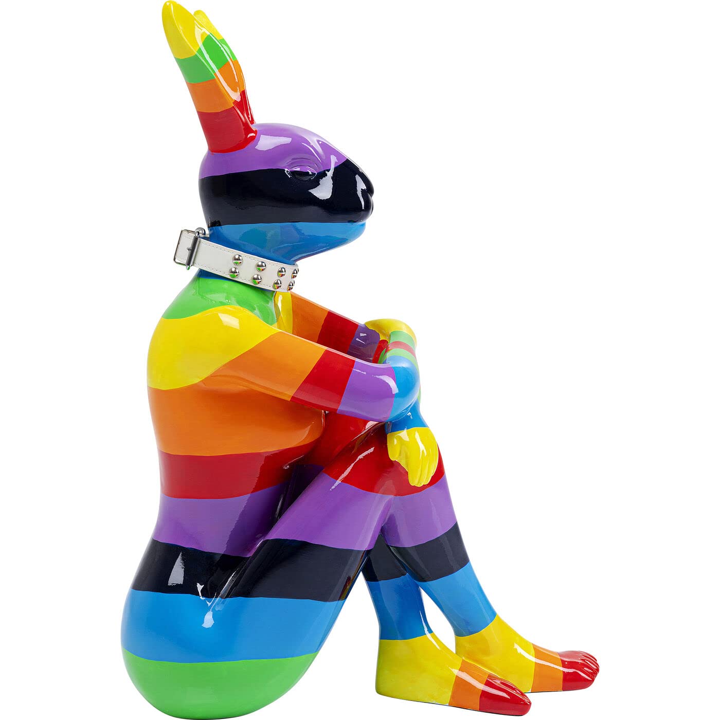 kare-design-sitting-rabbit-rainbow-deko-figur-mehrfarbig-fiberglas-80x35x60-cm image 3