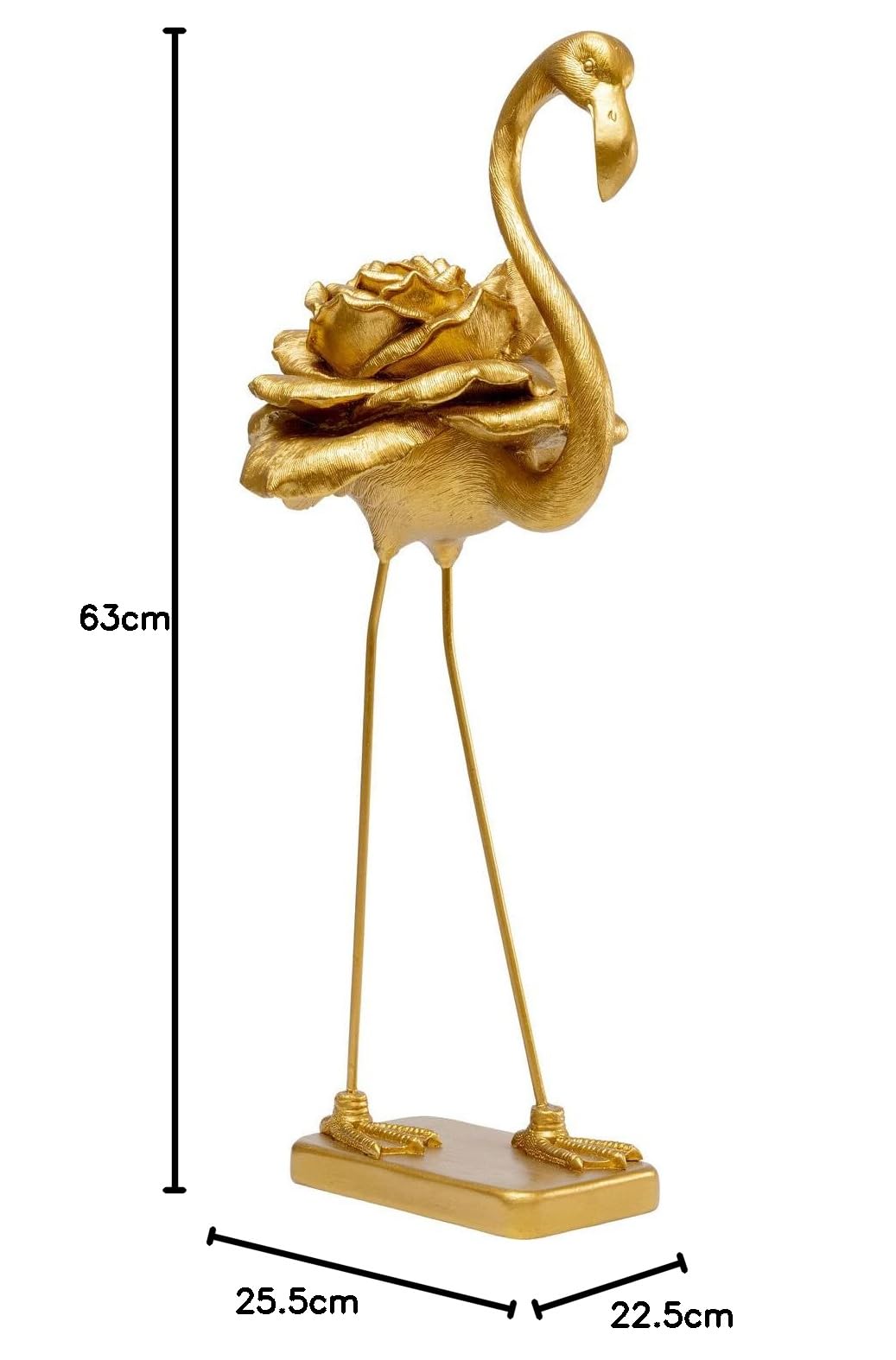 kare-design-rose-flamingo-deko-figur-gold-kunststein-63-cm image 5