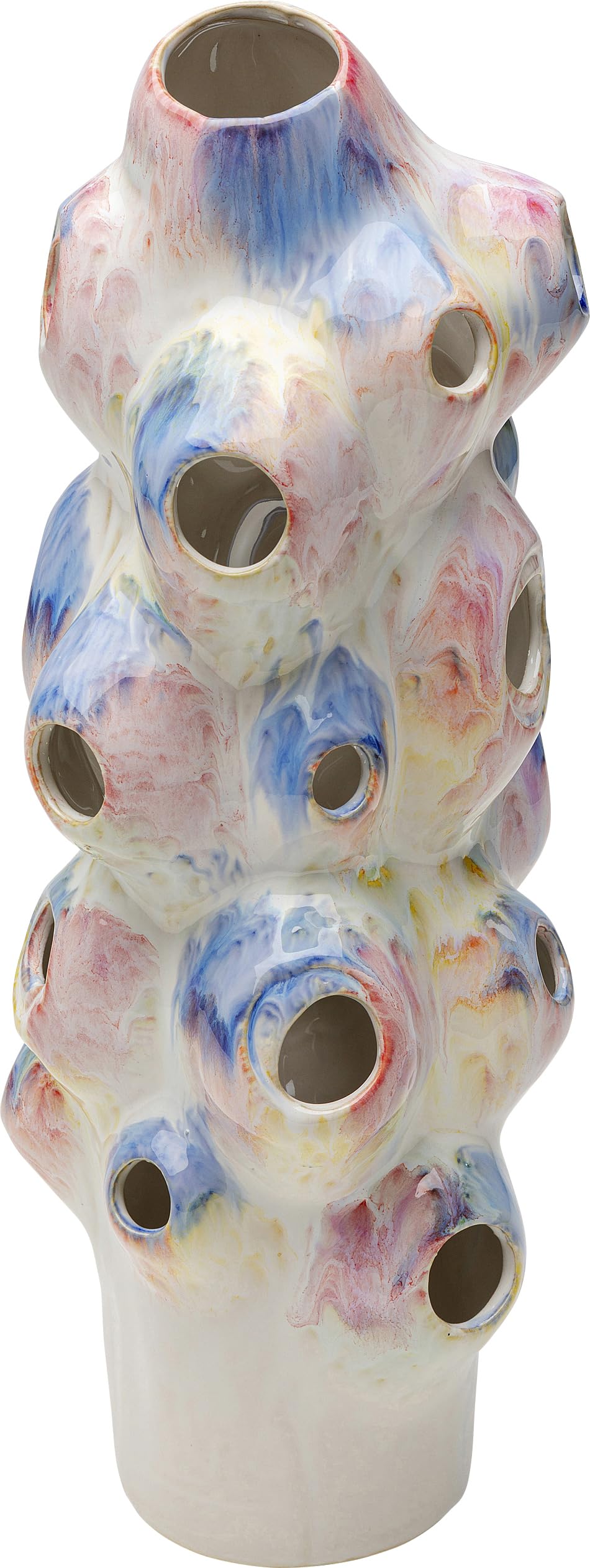 kare-design-vase-collina-39-cm-schlanke-keramik-blumenvase-mehrfarbig-handgefert image 1