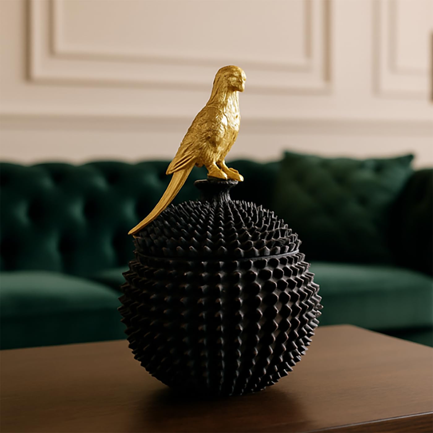 kare-design-parrot-deko-dose-xxl-schwarz-gold-40x26x26-cm image 2