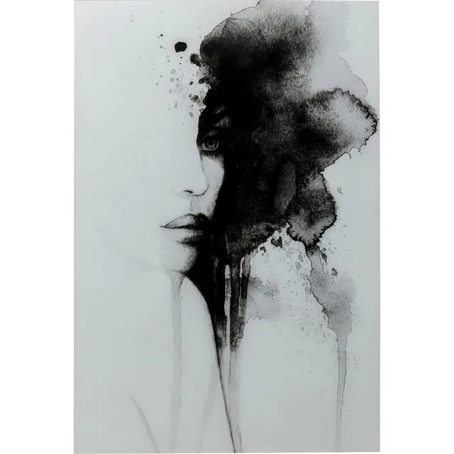 kare-design-glasbild-smokey-face-schwarz-wei-150x100x0-4-cm image 1