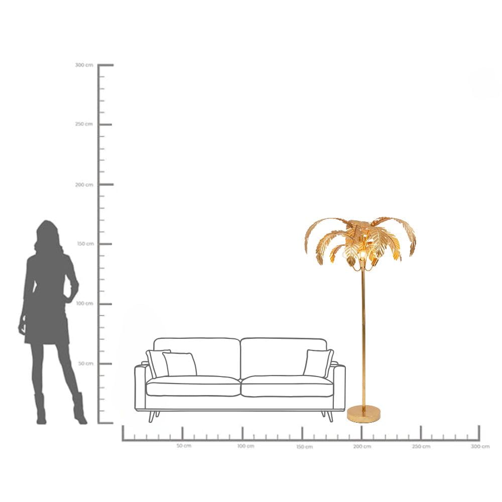 kare-design-stehleuchte-palmera-170-cm-palmen-stehlampe-gold-stahl image 3