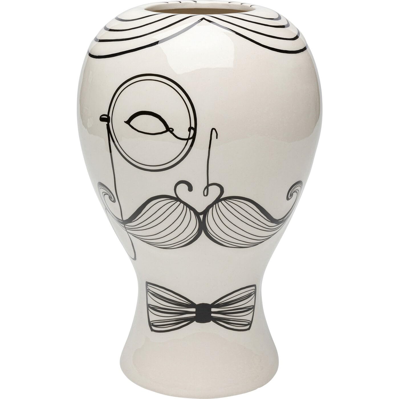 kare-design-vase-ladies-dress-blumenvase-keramik-schwarz-wei-31x18x8-cm image 8