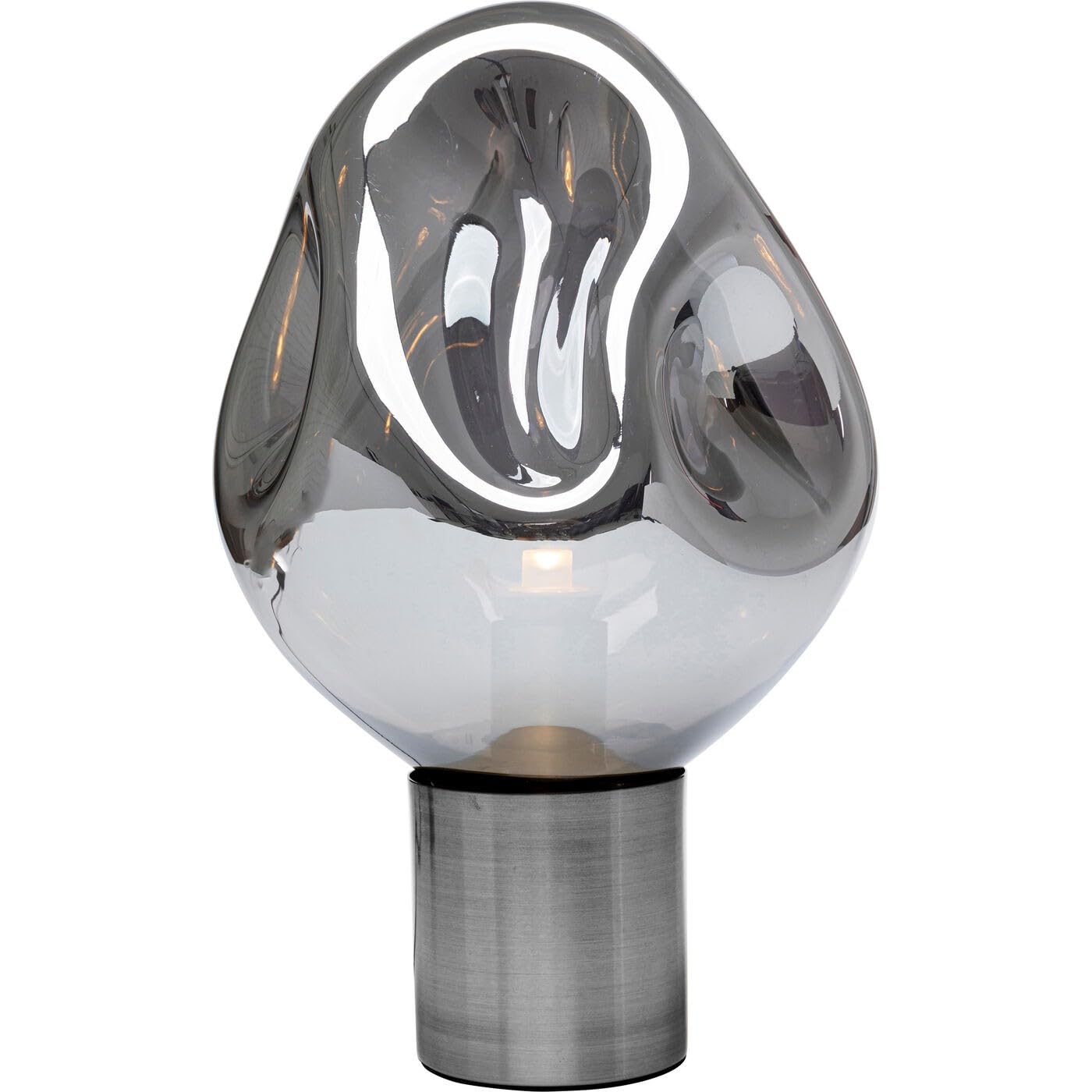 kare-design-tischlampe-supernova-smoky-38-cm-moderne-glas-tischleuchte-silber-sc image 1
