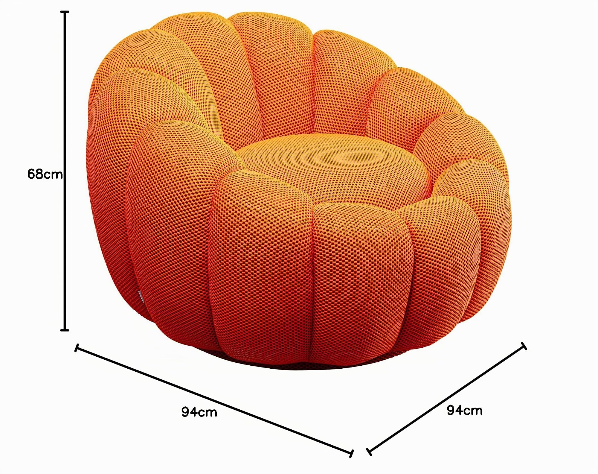 kare-design-peppo-bloom-drehsessel-orange-360-grad-68x94x94-cm image 3