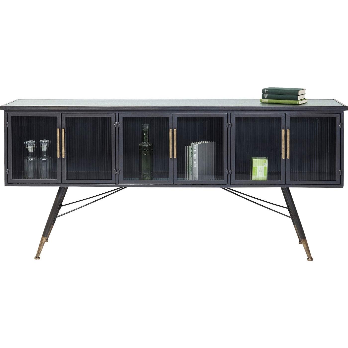 kare-design-la-gomera-sideboard-6-t-ren-180cm-tv-board-kommode-aus-stahl-und-gla image 8