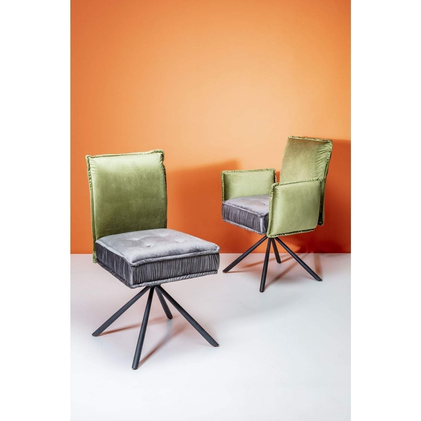 kare-design-drehstuhl-chelsea-gr-n-samt-90x65x60-cm image 2