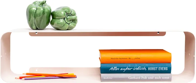 kare-design-wandregal-lounge-xs-creme-58x15x15-cm-schwebendes-wandboard-aus-stah image 1