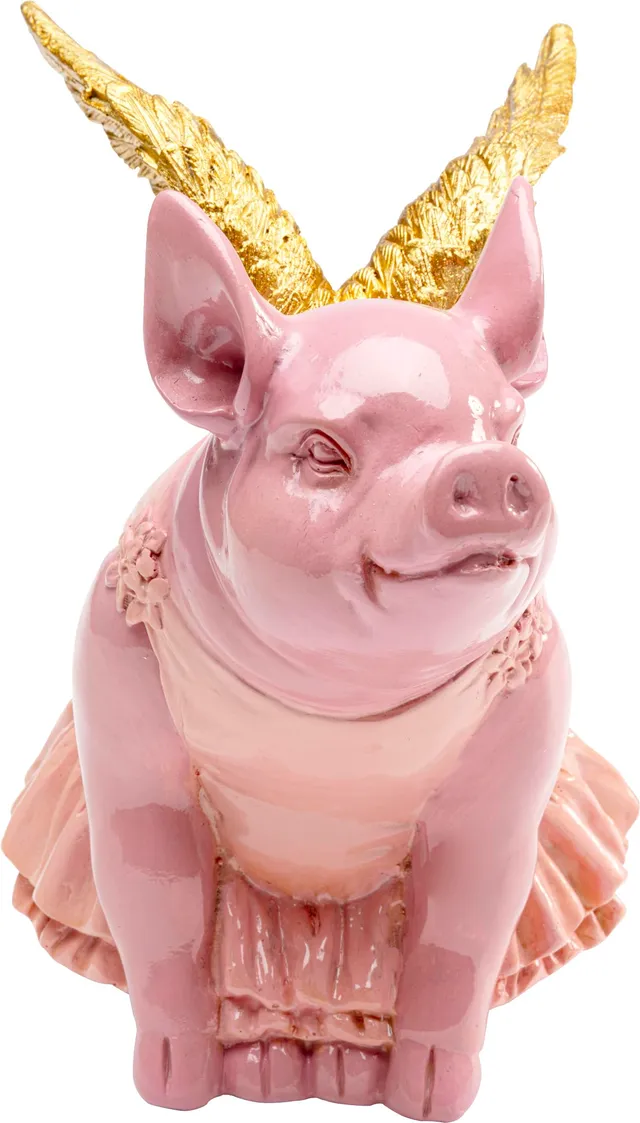 kare-design-spardose-flying-pig-spardose-17-cm-rosa-schwein-mit-t-t image 1