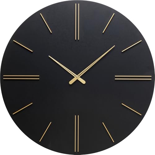 kare-design-wanduhr-luca-schwarz-gold-70-cm-aluminium image 7