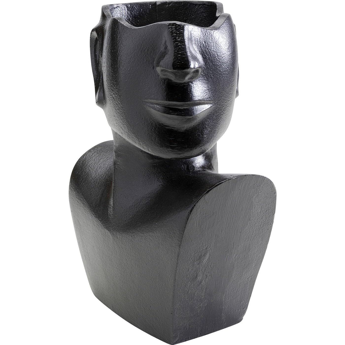 kare-design-rostoro-side-vase-schwarz-aluminium-27-cm-blumenvase image 5