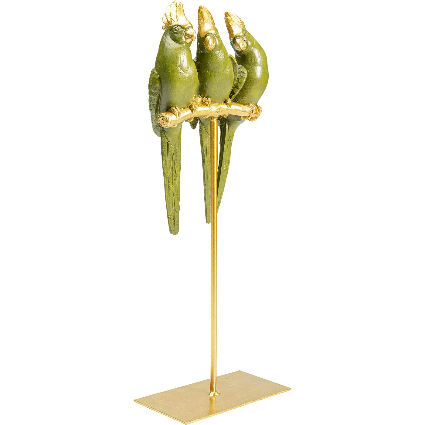 kare-design-parrot-friends-deko-figur-vogel-37-cm-gold-gr-n image 3