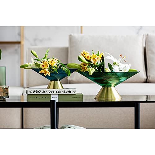 kare-design-schale-birdie-deko-schale-35-cm-glas-gr-n-gold-mit-messingfu image 6