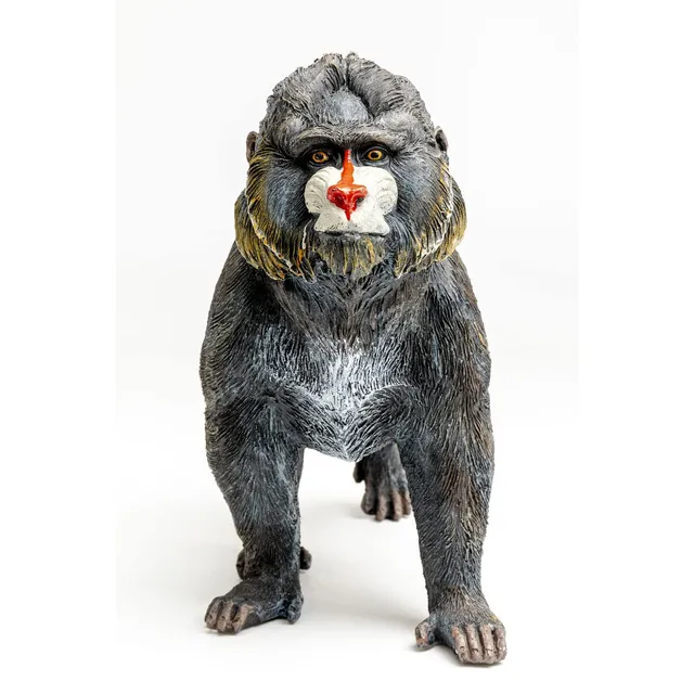 kare-design-figur-walking-mandrill-47cm-deko-skulptur-37x47x19cm-bunt image 1