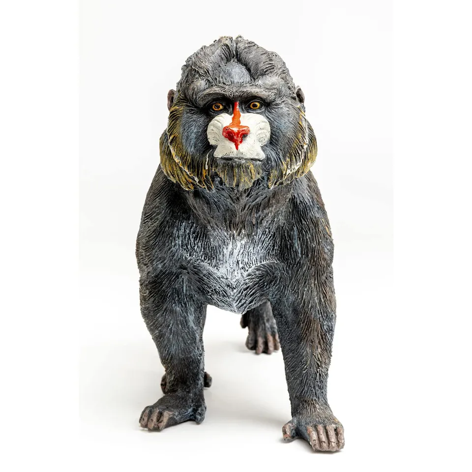 kare-design-figur-walking-mandrill-47cm-deko-skulptur-37x47x19cm-bunt image 1